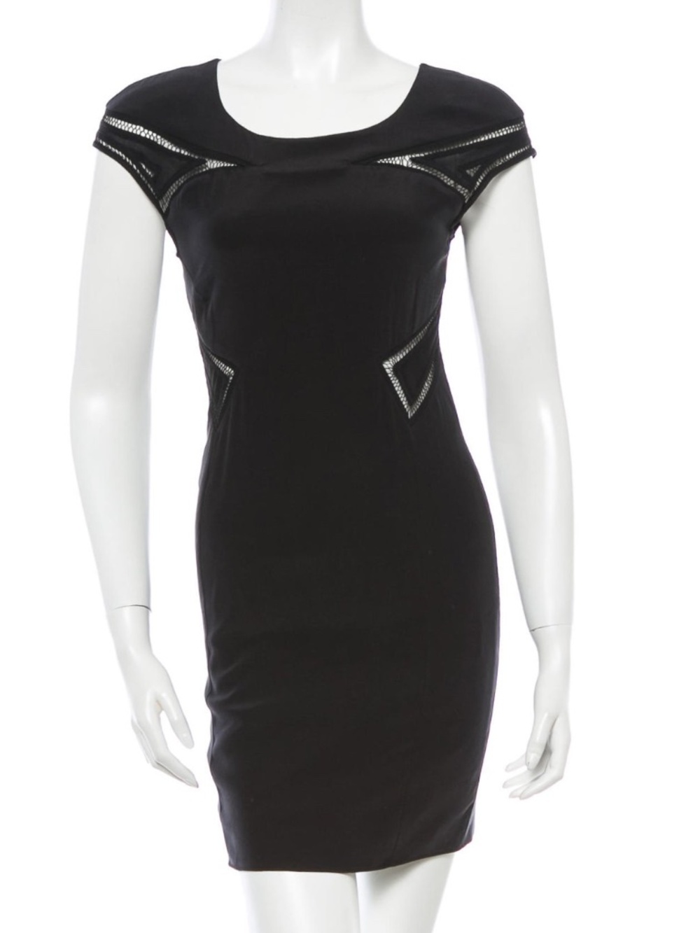 HELMUT LANG size 2 SILK mini dress black